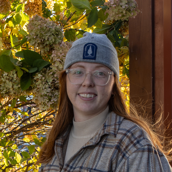 Hat - Rib Grey Tree Patch Beanie