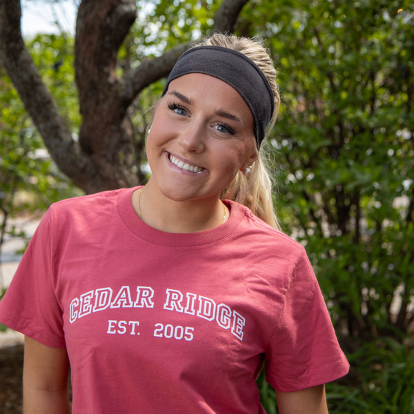 Cedar Ridge Vintage Varsity Crop - Red