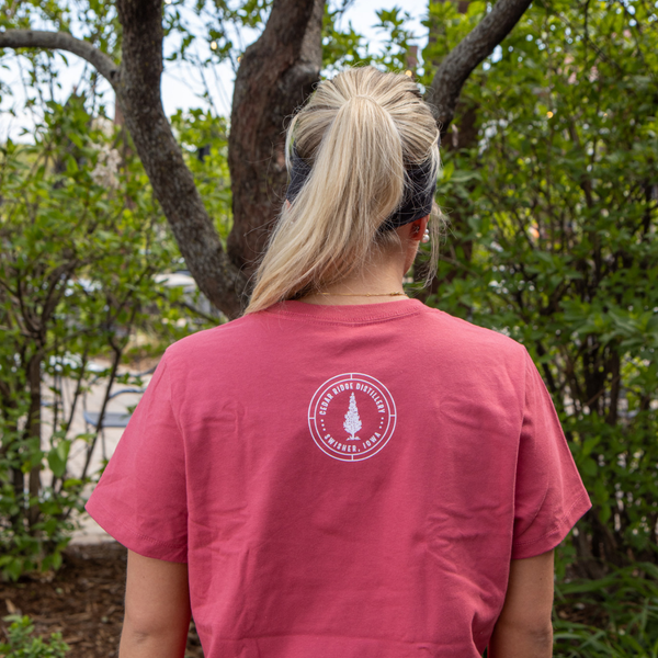 Cedar Ridge Vintage Varsity Crop - Red